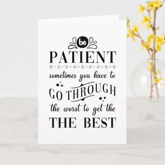 Gezegde patiënt kaart (Gele Bloem)