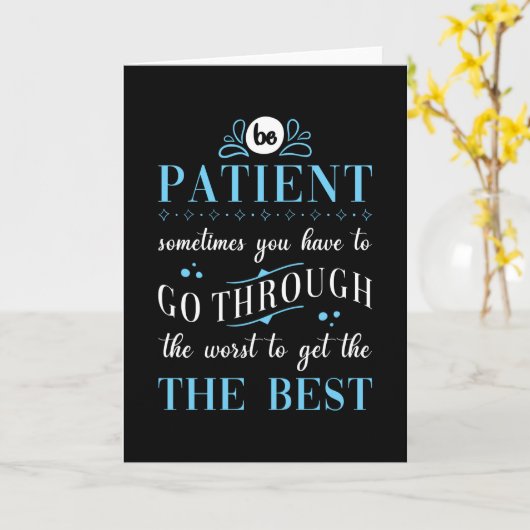 Gezegde patiënt kaart (Gele Bloem)