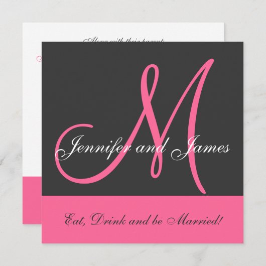 Gezegde Pink Grey Kaart (Voorkant / Achterkant)