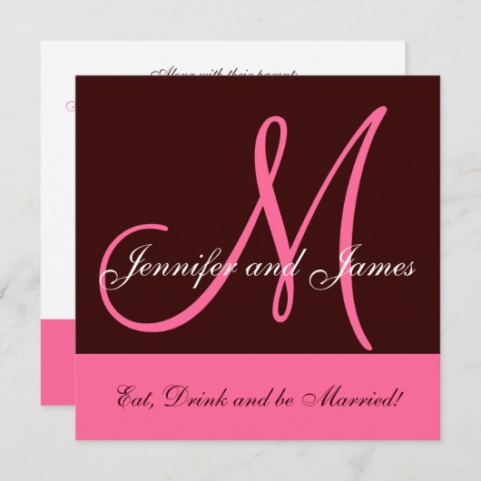 Gezegde Roze bruin Kaart (Voorkant / Achterkant)