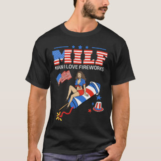 Gezegde Sarcastisch Shirt MILF Man Ik hou van vuur