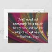 Gezegde Vaarwel met Humor en Jest Briefkaart (Voorkant / Achterkant)