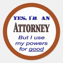 Gezegde van advocaat ronde sticker