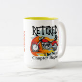 Gezegde van afkoopfondsen Funny Bikers Tweekleurige Koffiemok (Voorkant rechts)