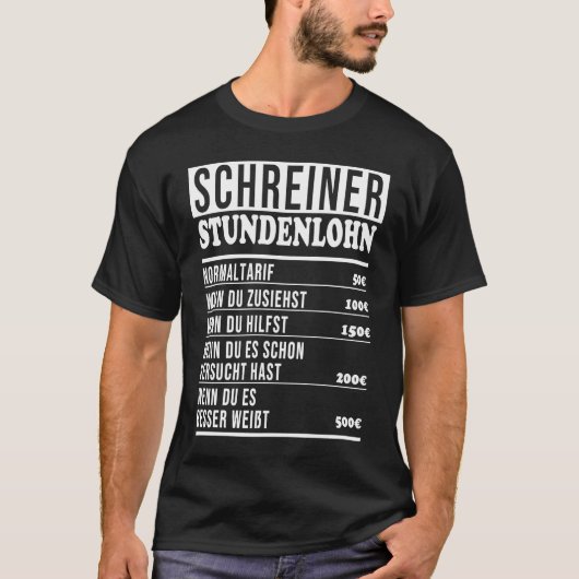 Gezegde van Carpenter's Uurloonfactuur T-shirt (Voorkant)