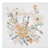 Gezegde van Elegant Floral Bouquet Girly Foto's Perfect Poster (Voorkant)