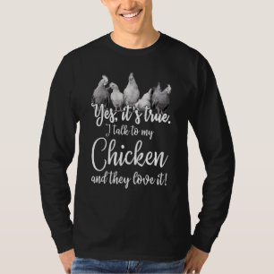 Gezegde van kippen dat ik met mijn boerderijdieren t-shirt