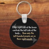 Gezegde van linkshandigen sleutelhanger (Achterkant)