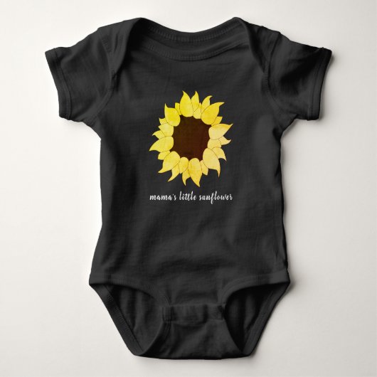 Gezegde van mamas Little Sunflower Vloeibaar Geel  Romper (Voorkant)