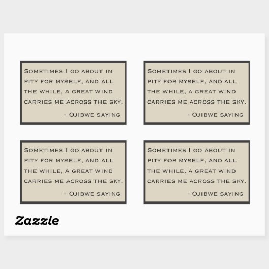 Gezegde van Ojibwe Rechthoekige Sticker (Vel)