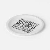 Gezegde van pensionering papieren bordje (Gekanteld)