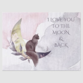 Gezegde van Whimsical Cat Moon Tissuepapier