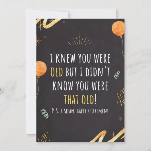 gezegde voor grappige pensionering feestdagenkaart (Voorkant)