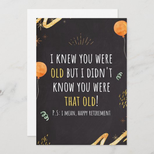 gezegde voor grappige pensionering feestdagenkaart (Voorkant / Achterkant)