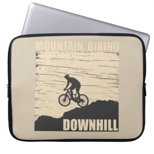 gezegde voor het fietsen van bergafwaarts laptop sleeve