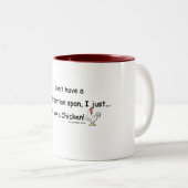 Gezegde voor kuikens met korte aandacht tweekleurige koffiemok (Voorkant rechts)