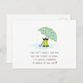 Gezegde voor regenachtige dag briefkaart (Voorkant / Achterkant)