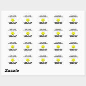 Gezegde voor snellopen ronde sticker (Vel)