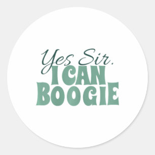 Gezegde vrouwen zingen en dansen ja meneer ronde sticker