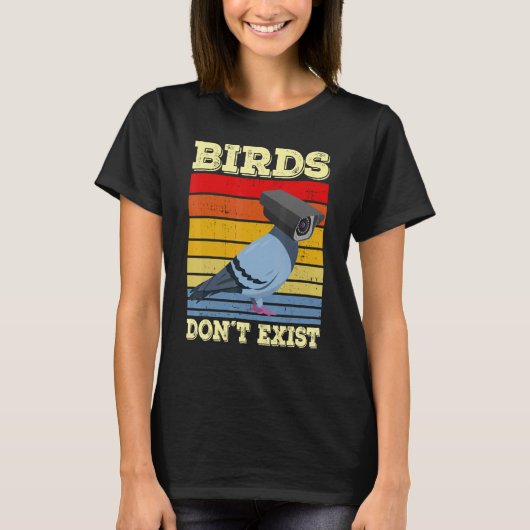 Gezegden bestaan niet als vogelvogels t-shirt (Voorkant)