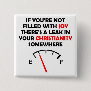 Gezegden Christelijke prijsopgave met joy-vulling Vierkante Button 5,1 Cm