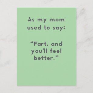 Gezegden: Fart en je zult je beter voelen Briefkaart