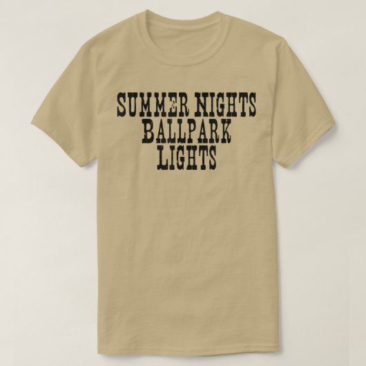  Gezegden Funny Summer Nights Ballpark Light T-shirt (Design voorkant)