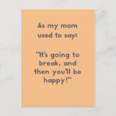 Gezegden: Het gaat breken, en dan ... Briefkaart (Voorkant)