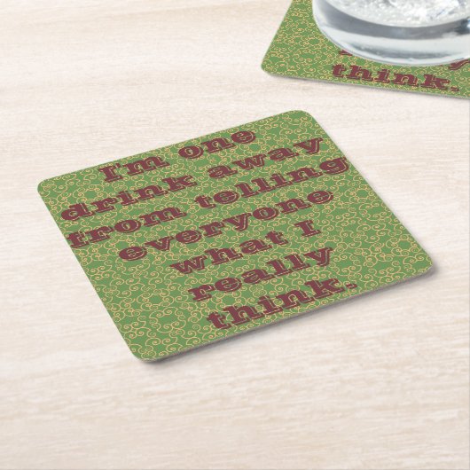 Gezegden Kartonnen Onderzetters (Schuin)