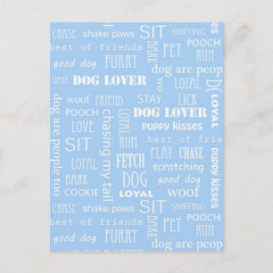 Gezegden met blauw Hondenliefhebber Briefkaart