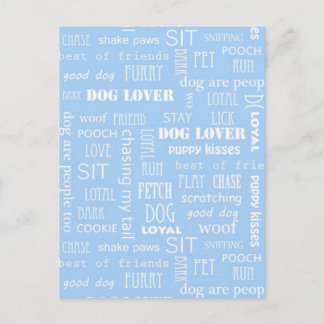 Gezegden met blauw Hondenliefhebber Briefkaart