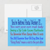 Gezegden T-shirts en cadeautjes voor postpersoneel Briefkaart (Voorkant / Achterkant)