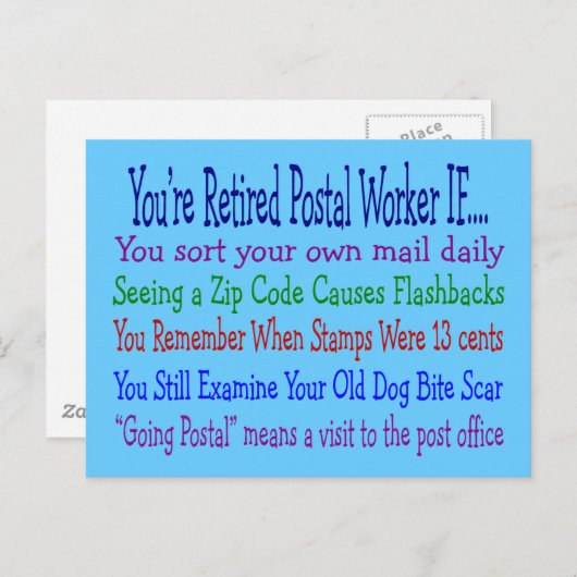 Gezegden T-shirts en cadeautjes voor postpersoneel Briefkaart (Voorkant / Achterkant)