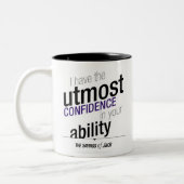 Gezegden van Jack - Ik heb het volste vertrouwen Tweekleurige Koffiemok (Links)