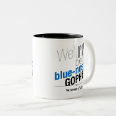 Gezegden van Jack - Nou, ik zal een blauw-nosse go Tweekleurige Koffiemok (Voorkant rechts)
