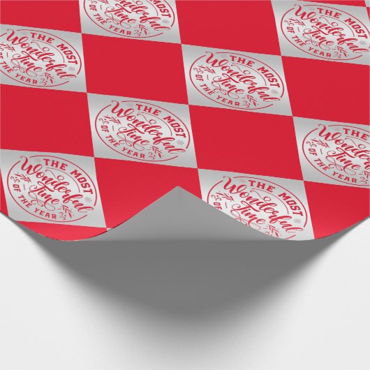 Gezegden van rode kerst cadeaupapier (Hoek)