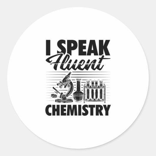 Gezegden voor chemieonderwijzers | Schroefgeschenk Ronde Sticker (Voorkant)
