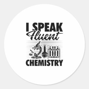 Gezegden voor chemieonderwijzers Schroefgeschenk Ronde Sticker