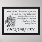 Gezegden voor chiropractische aanpassing poster (Voorkant)