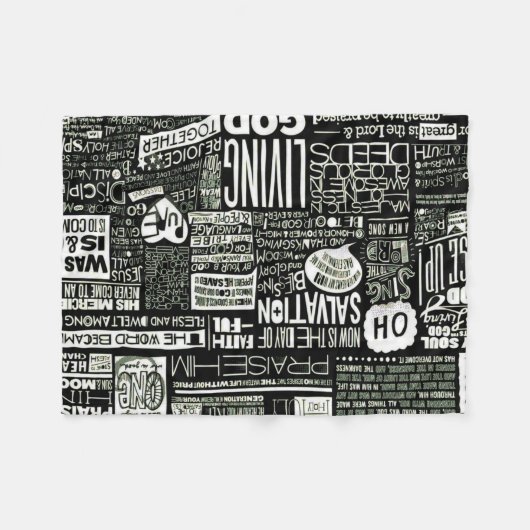 Gezegden voor positieve verering Collage Fleece Bl (Voorkant (Horizontaal))