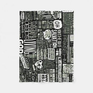 Gezegden voor positieve verering Collage Fleece Bl Deken