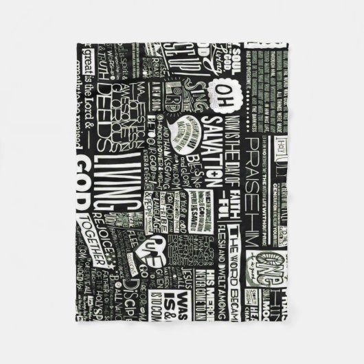 Gezegden voor positieve verering Collage Fleece Bl Deken (Voorkant)