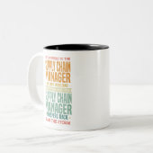 Gezegden voor tshirt - de voorraadmanager tweekleurige koffiemok (Voorkant links)