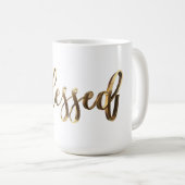 Gezegeld Elegant Faux Gold Script Inspirerend Koffiemok (Voorkant rechts)