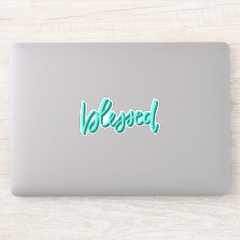 Gezegeld - geschreven woord met letters sticker