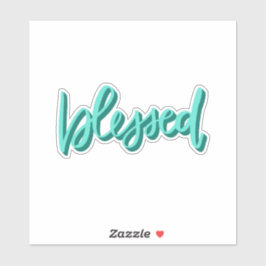 Gezegeld - geschreven woord met letters sticker