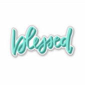 Gezegeld - geschreven woord met letters sticker (Voorkant)