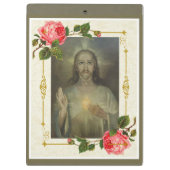 Gezegeld hartklembord met Rozen Klembord (Achterkant)