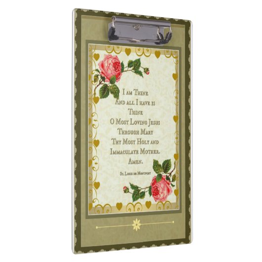 Gezegeld hartklembord met Rozen Klembord (Rechts)