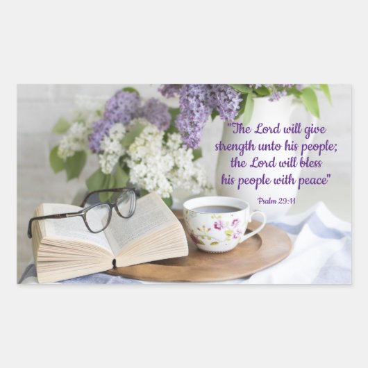 Gezegeld met Peace Rechthoekige Sticker (Voorkant)